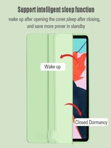 Funda compatible con iPad tríptico de silicona plegable anticaída - Verde - Ver 3