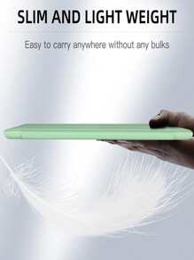 Funda compatible con iPad tríptico de silicona plegable anticaída - Verde - Ver 5