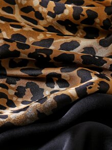 1pc Leopard Print Scarf Ideal For Going Out & Dressing Up Your Look,School Bandana - Multicolor - View 7