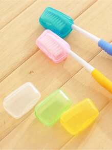5pcs/Set Portable Travel Toothbrush Case Cover Toothbrush Packing Organizer Waterproof Protect Box Home Bathroom Decor Summer Back To School - Multicolor - View 1