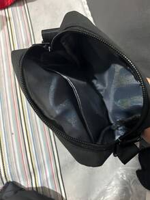 Multifunctional Mini Square Bag Patch Detail Polyester Shoulder Bag Sling Bag Casual Bag Crossbody Bag For High School Student University Student Freshman - Black - View 7