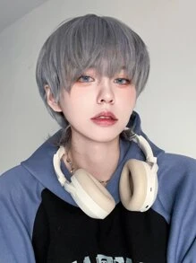 alicegarden 短直筒人造假髮帶劉海 - 彩色 - 查看 3