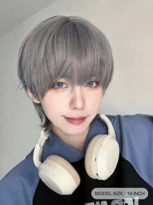 alicegarden 短直筒人造假髮帶劉海 - 彩色 - 查看 5