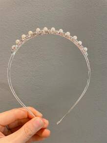 水鑽和人造珍珠裝飾髮箍