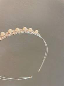 水鑽和人造珍珠裝飾髮箍