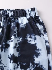 Manfinity Quần Short Nam Dây kéo Túi Cà vạt nhuộm Giải trí - Nhiều màu - Xem 3