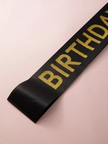 1pc Birthday Party Decor Shoulder Strap, Ribbon, Party Shoulder Strap - Multicolor - View 5
