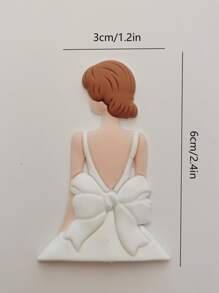 1 Bánh Nước Quai Silicone, Thiết Kế Hình Hiện Đại Bánh Trang Trí Hàng Đầu Cho Bữa Tiệc - trắng - Xem 2