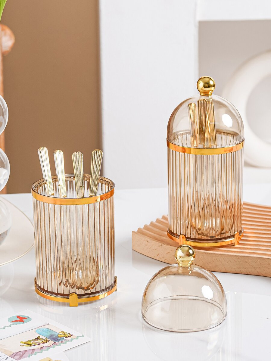 4pcs/Set PMMA Dining Spoon With Storage Box, Creative Spoon For Kitchen