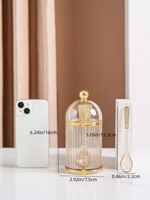 4 件套 PMMA 餐勺带收纳盒，创意勺子适用于厨房餐桌圣诞礼物 - 咖啡棕 - 查看 2