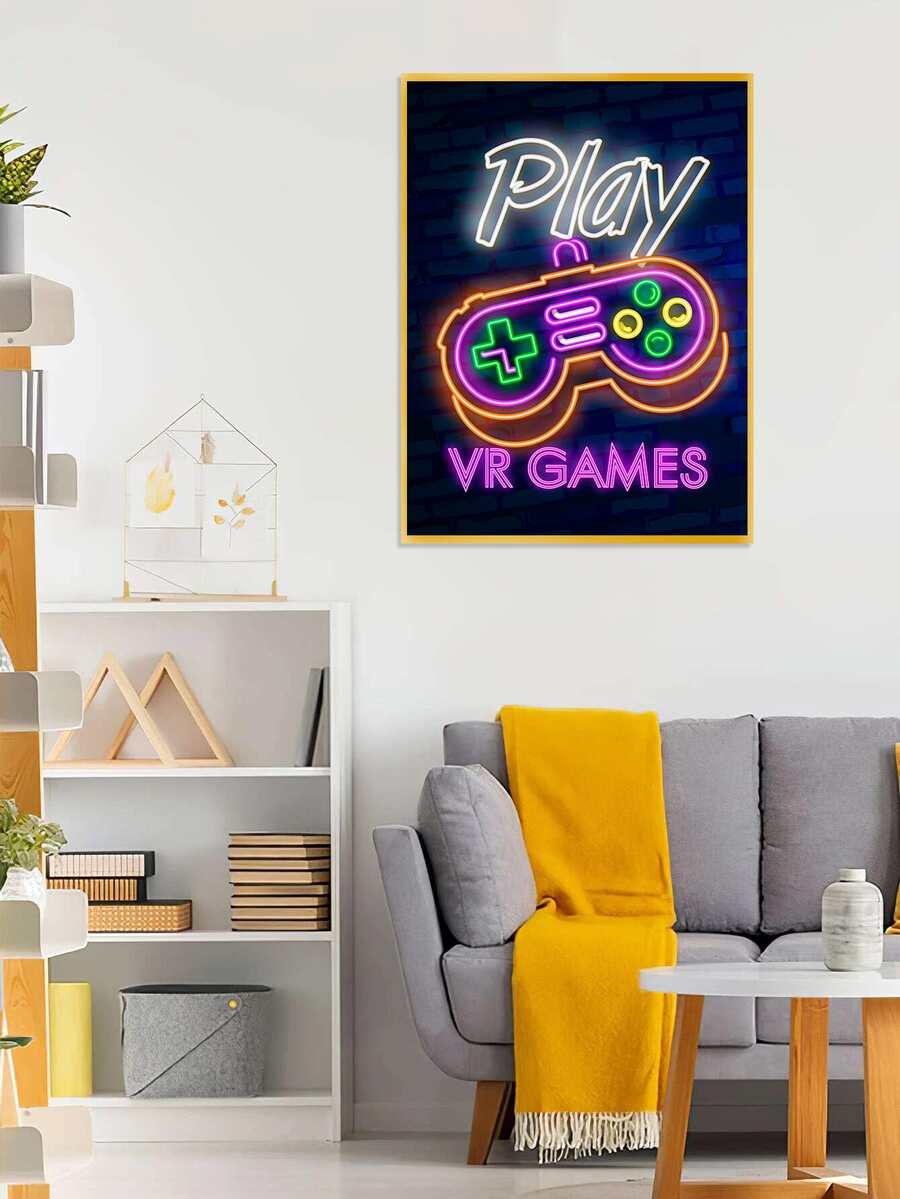 1 set Pintura diamante DIY sin modernista con mando de juego & con estampado de letra Pintura diamante DIY para - Multicolor - Ver 1