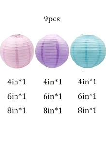 9pcs Paper Lantern, Modern Mixed Color Paper Lantern For Party - Multicolor - View 4