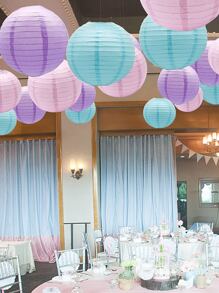 9pcs Paper Lantern, Modern Mixed Color Paper Lantern For Party - Multicolor - View 6