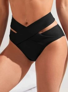 SHEIN Swim 交叉腰部鏤空泳衣下裝