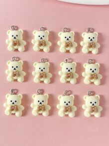12件/套卡通樹脂小熊DIY掛件