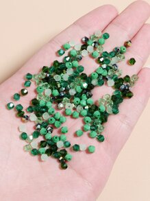 1 Gói Màu Sắc Ngẫu Nhiên Đính Hạt Thủy Tinh Dành Cho Nữ Tự Làm Trang Sức - màu xanh lá - Xem 3