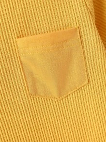 Toddler Boys Letter Patched Pocket Front Tee - Mustard Yellow - View 5