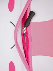 兒童卡通動物兒童背包女孩男孩背包學步兒童氯丁橡膠書包幼兒園包 - 粉色 - 查看 6