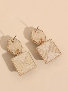 幾何耳墜 - 藍色 - 查看 4