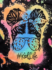 Tween Girl Figure Graphic Tee & Shorts - Multicolor - View 4