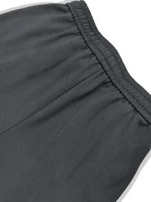 Manfinity Hypemode Men Drawstring Waist Slant Pocket Shorts - Dark Grey - View 5
