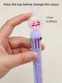 1入組10色動物Anime卡通0.5mm圓珠筆學生辦公室文具 - 彩色 - 查看 5
