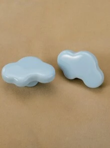 2入組陶瓷抽屜把手現代云設計家用抽屜把手 - 淺藍色 - 查看 1