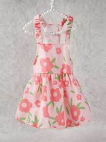 ROMWE 1入組印花寵物連衣裙適用於貓和狗狗適合夏天 - 彩色 - 查看 2