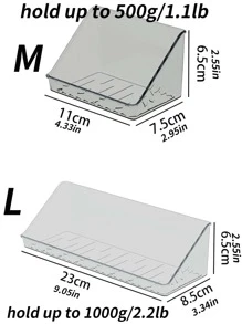 1pc PET Storage Rack, Minimalist Clear Wall Mounted Storage Rack For Bathroom Bathroom - Clear - View 2