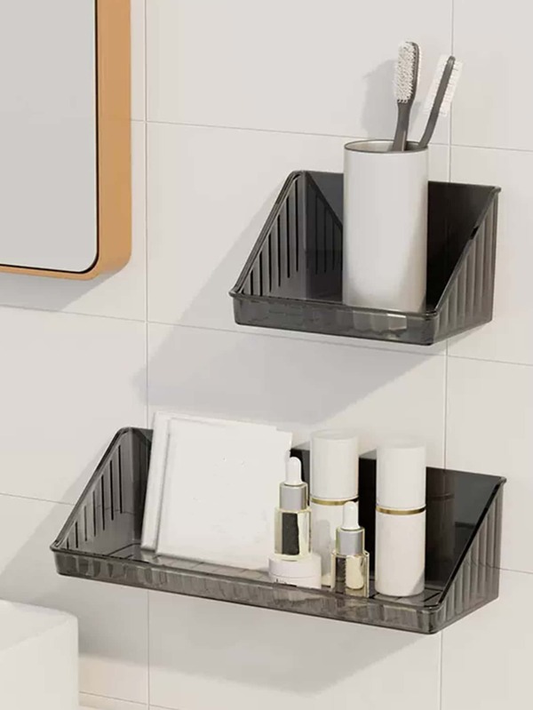 1 pieza Estante de almacenamiento montado en pared de mascota almacenamiento minimalista liso para cuarto de baño