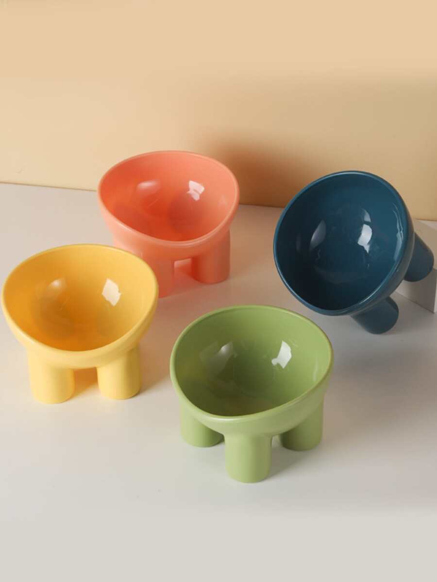 1pc Random Color Pet Bowl For Dog And Cat For Food Feeding - Multicolor - View 1