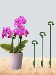5 Cái/bộ Cọc Hỗ Trợ Cây Nhựa, Cọc Cây Hiện Đại Cho Vườn - màu xanh lá - Xem 2
