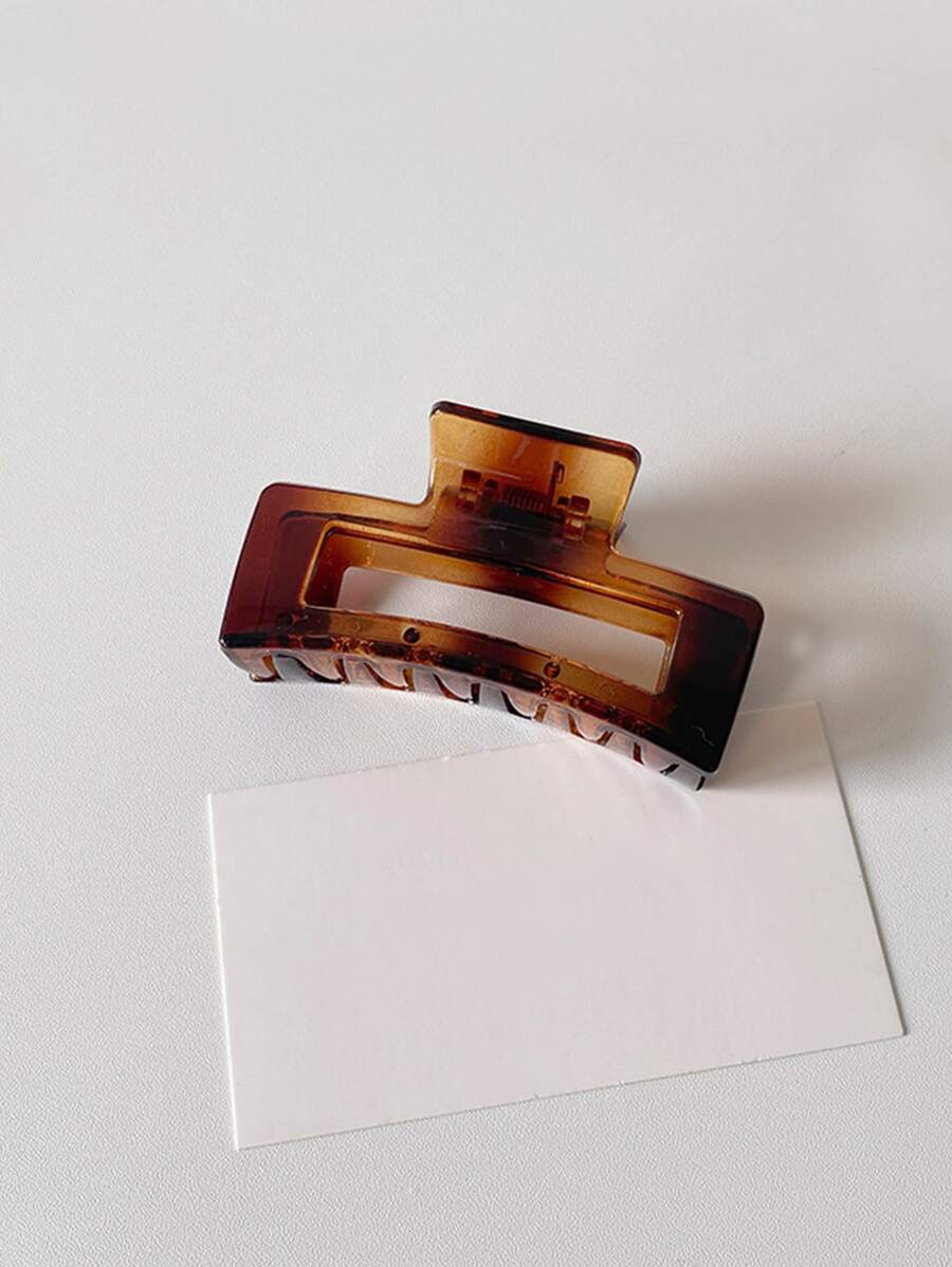 1 cái Phụ nữ Hình chữ nhật Casual Strong Grip Vuốt tóc lớn - rỉ sét - Xem 1