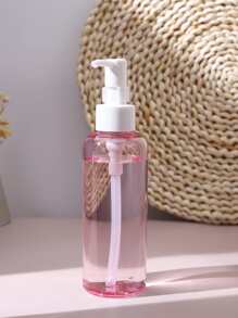 1pc 150ml PET Lotion Dispenser, Minimalist Clear Pump Bottle Dispenser For Bathroom - Multicolor - View 2