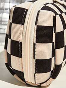 1 Túi Đựng Họa Tiết Ca Rô Túi Đựng Họa Tiết Hình Học Hiện Đại Túi Đựng Lưu Trữ Bút Bút Chì Tẩy - trắng - Xem 5