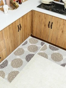 1 Họa Tiết Hoa Thảm Nhà Bếp Chống Trơn Trượt, Polyester Hiện Đại Sàn Cho Nhà Bếp, Tất Cả Các Mùa - Nhiều màu - Xem 1