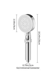 1 pieza Alcachofa de ducha - Plateado - Ver 4