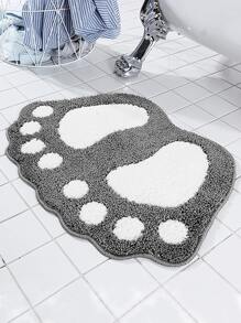 Feet Shaped Floor Mat, Creative Cute Polyester Bath Mat, For Home Decor Home Bathroom Decor Bath Rug Floor Carpet Outdoor Rug Door Mat Fall Decor Bathroom Accessories Back To School Entryway Decor - Multicolor - View 2