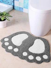 Feet Shaped Floor Mat, Creative Cute Polyester Bath Mat, For Home Decor Home Bathroom Decor Bath Rug Floor Carpet Outdoor Rug Door Mat Fall Decor Bathroom Accessories Back To School Entryway Decor - Multicolor - View 3
