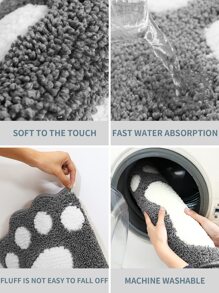 Feet Shaped Floor Mat, Creative Cute Polyester Bath Mat, For Home Decor Home Bathroom Decor Bath Rug Floor Carpet Outdoor Rug Door Mat Fall Decor Bathroom Accessories Back To School Entryway Decor - Multicolor - View 5