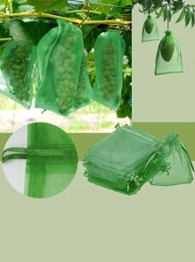 20入組/套織物植物極簡抗鳥水果包適用於花園