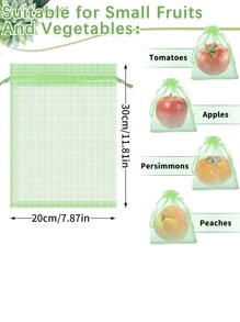20入組/套織物植物極簡抗鳥水果包適用於花園