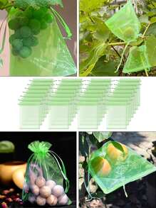 20入組/套織物植物極簡抗鳥水果包適用於花園