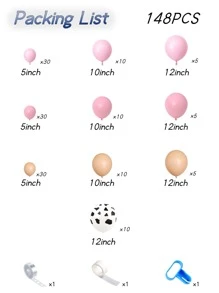 148入組混色氣球花環拱門 - 彩色 - 查看 3