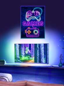 1 set Pintura diamante DIY sin modernista con mando de juego & con estampado de letra Pintura diamante DIY para - Multicolor - Ver 4