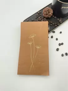 16pcs Metallic Leaf Pattern Disposable Napkin