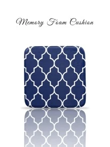 1入組套幾何圖案椅套家用滌綸餐椅座套四季皆宜 - 藏蓝色 - 查看 3