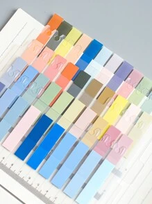 3pcs Mixed Color Easy To Post Sticky Index Tab, Simple Multi-purpose Page Marker For Office, School - Multicolor - View 2