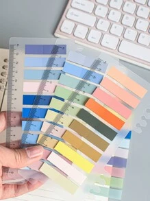 3pcs Mixed Color Easy To Post Sticky Index Tab, Simple Multi-purpose Page Marker For Office, School - Multicolor - View 6