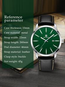 BEN NEVIS 男士圓形指針日期石英手錶 - 黑色 - 查看 4